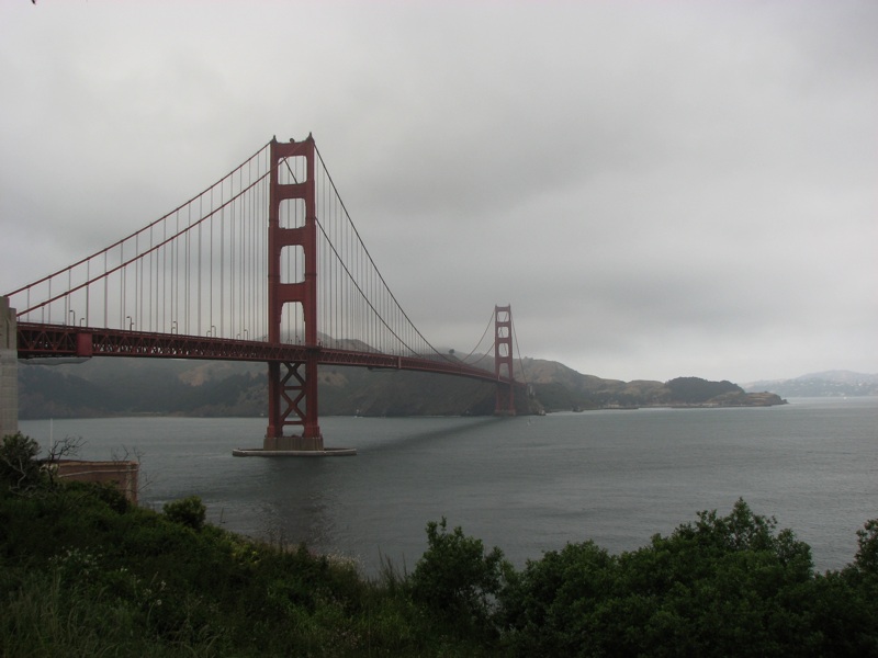 Golden Gate Bridge From Above Fort Point