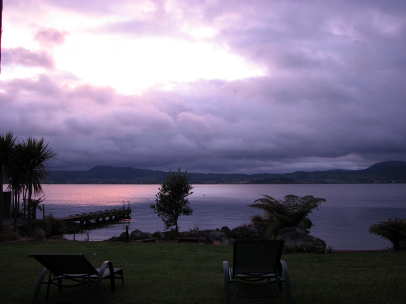 Cloudy Sunrise Over Lake Rotorua