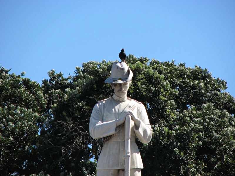 Statue With Bird On Head