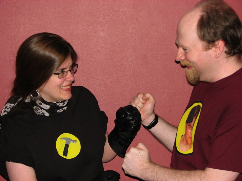 Captain Hammer & #1 Fan Battling