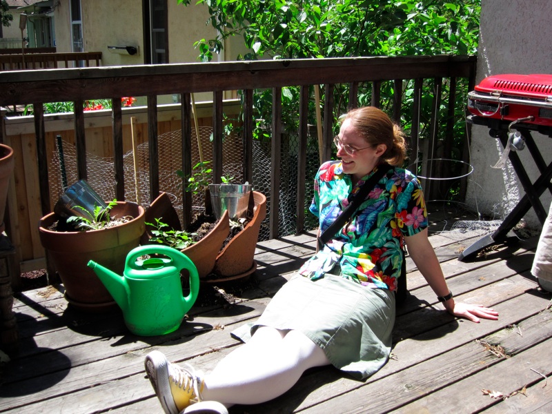 Margaret On The Porch - 1