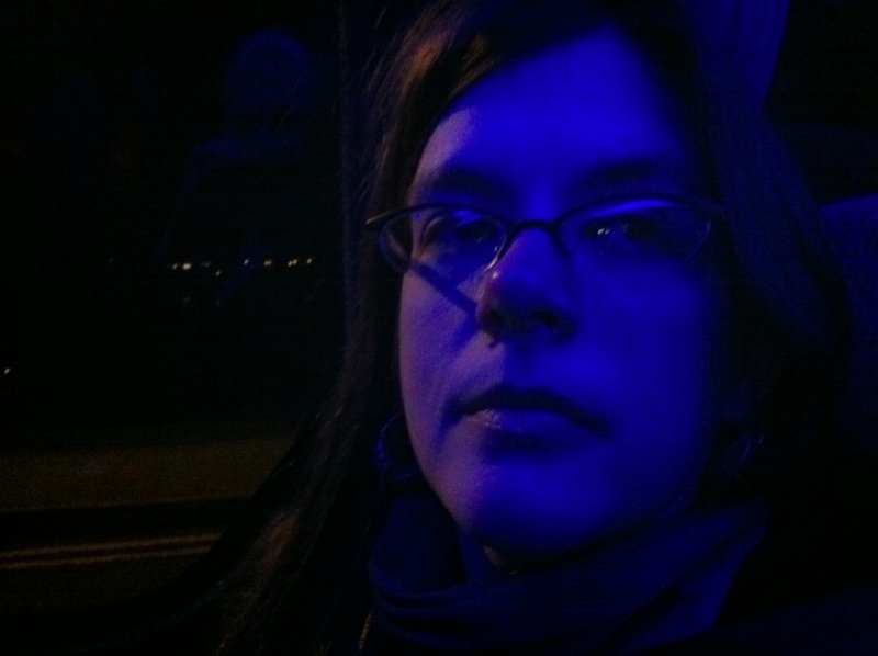 Blue Abby On Bus