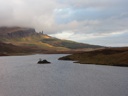 thumbnail of "Old Man of Storr Above Loch Leathan"