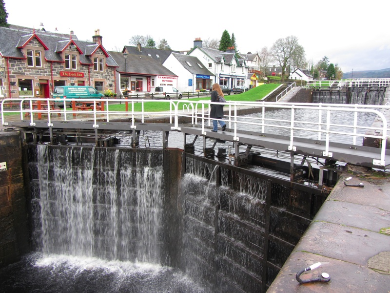 Abby Crosses Lock Between Lochs