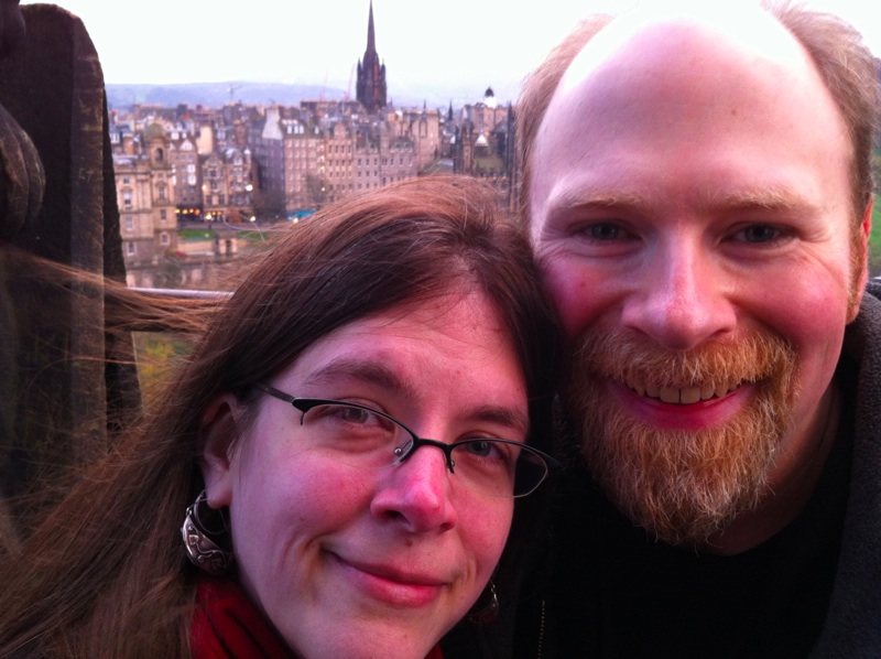 Aaron & Abby- Top Of Scott Monument - 1