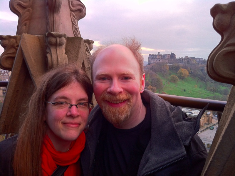 Aaron & Abby- Top Of Scott Monument - 2