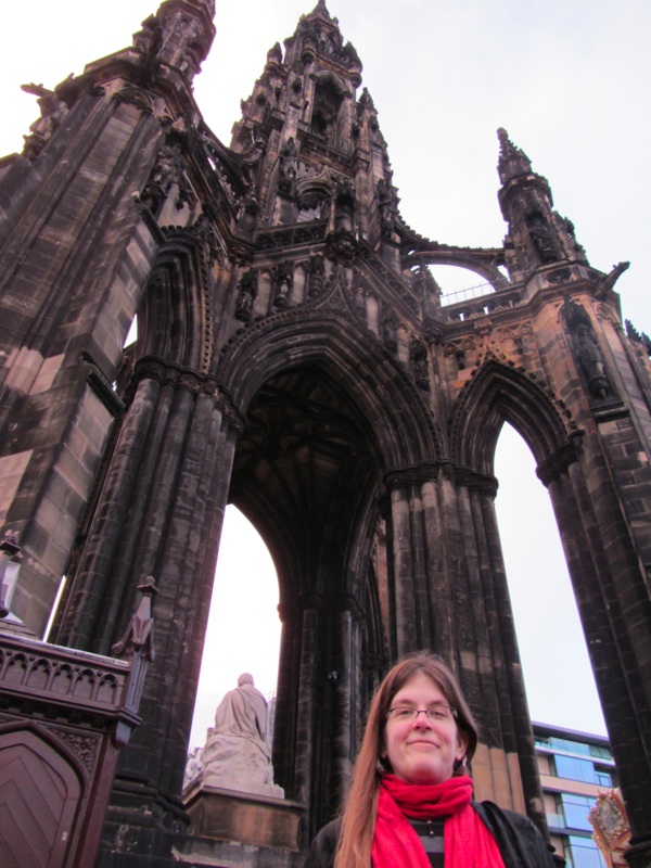 Abby Below Scott Monument