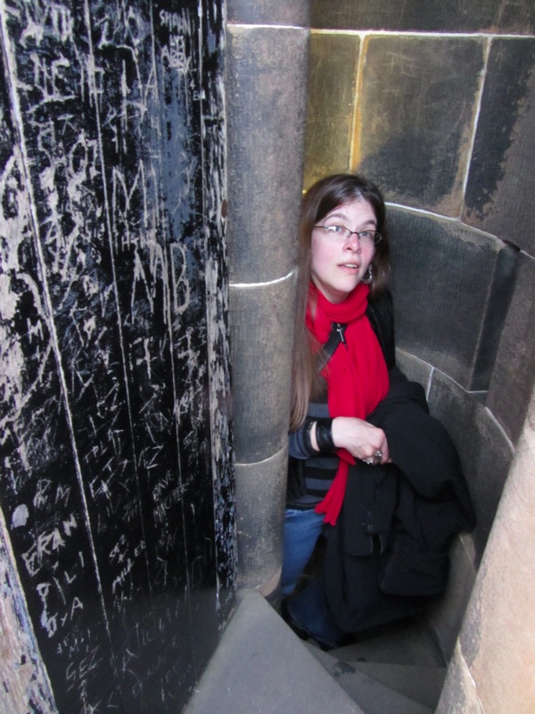 Abby On Scott Monument Stairs