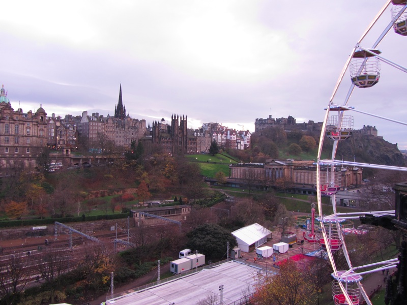 Castle & Ferris Wheel From Scott Monument