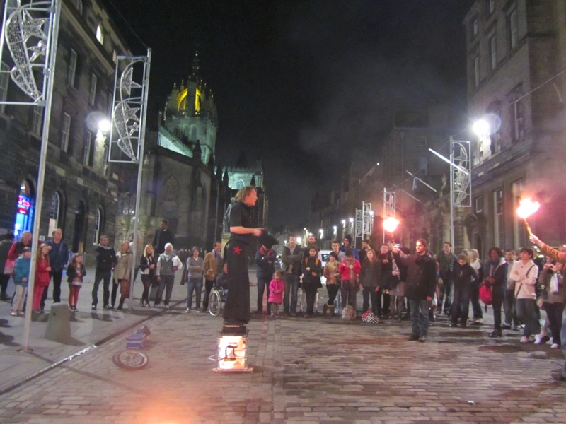 Fire Juggler On High Street - 1