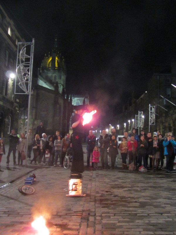 Fire Juggler On High Street - 2