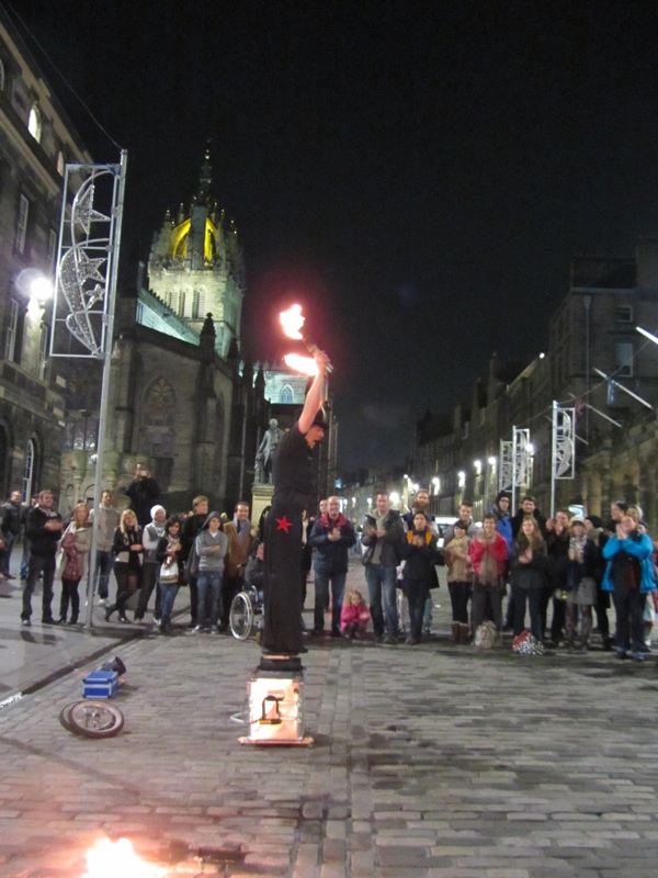 Fire Juggler On High Street - 4