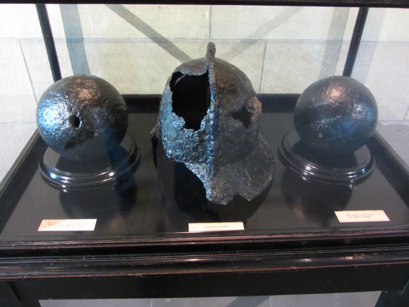 Helmet and Cannonballs