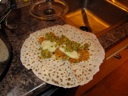 thumbnail of "Lefse With Turkey, Mashed Potatoes & Stuffing"