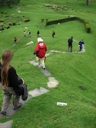 thumbnail of "Tourists Descending Some Steps"